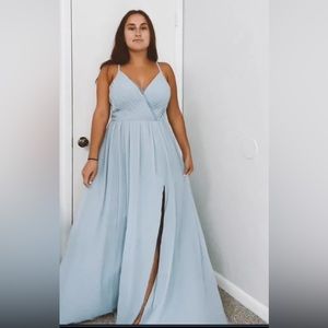 Azazie bridesmaid dress in dusty blue